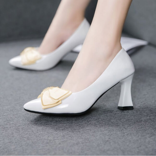 Giày cao gót công sở ELLA 7cm đính nơ kiểu dáng tinh tế ELA669